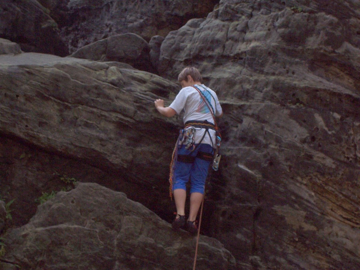 100_1473.JPG - Erik Hauffe am Kleinen Mühlenwächter *AW II mit Ausstiegsvariante Nordweg III.