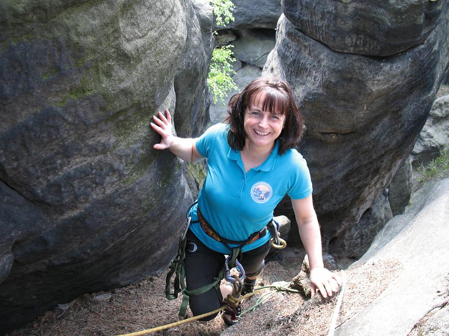 IMG_7889.JPG - Der Ausstieg des Geburtstagsweges II auf das Dornröschen, diesen Weg hatte sich Frank gewünscht.